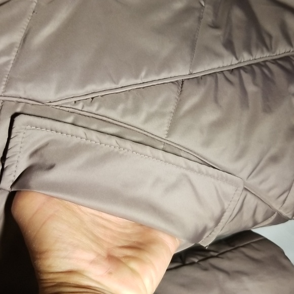 Sz M Taupe Quilted Winter Coat - Picture 4 of 6